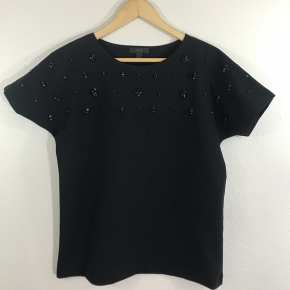 J. Crew Retail Jeweled Dolman Top - Picture 2 of 3